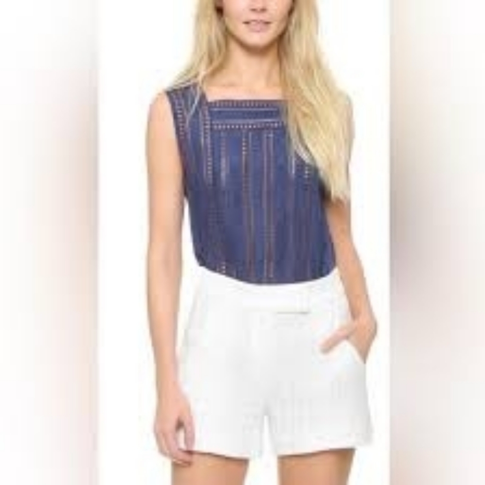 Veronica Beard Surfside 100% Silk Top